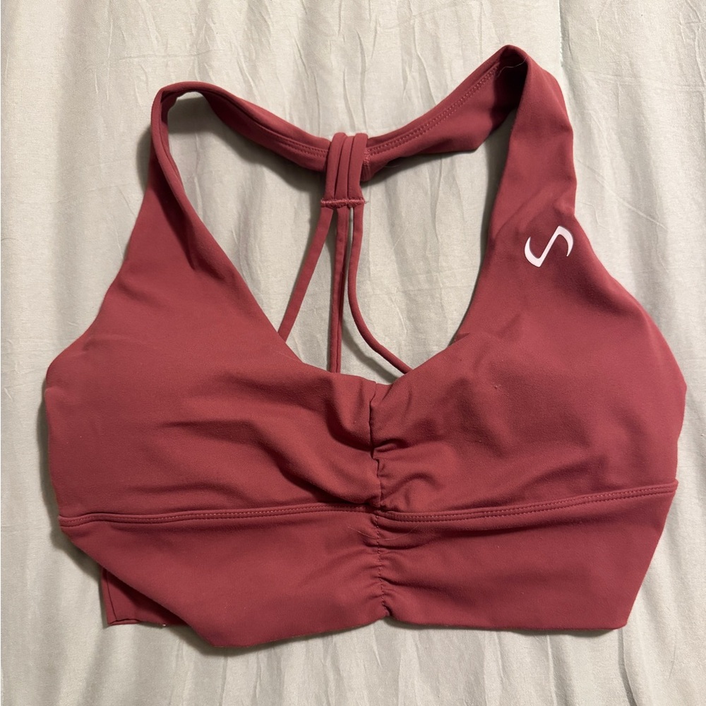 Women's Burgundy Sports Bra